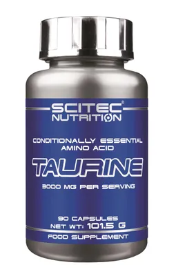 Obrázek produktu pro Scitec Nutrition Taurine 90 kapsl / Taurin / Neesenciln aminokyselina psobc proti nav a vyerpn