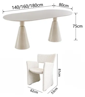 Produktbild von Modern Esstisch 4x Stühle Designer s Einrichtung Esszimmer Set 5tlg