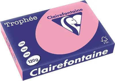 Image de Clairefontaine Papier à copier 1277C A4 120g rose vif 250fl.