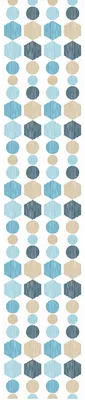 Imagen del producto de Papel tapiz tejido con adhesivo preaplicado – BOHO ÉTNICO AZUL – 1 rollo de 300 x 60 cm