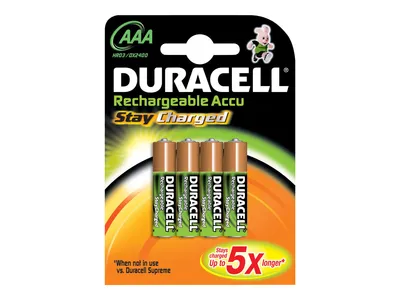 Obrázok produktu pre Nabíjacia batéria Duracell StayCharged AAA (4ks) nikel-metalhydridová (NiMH)