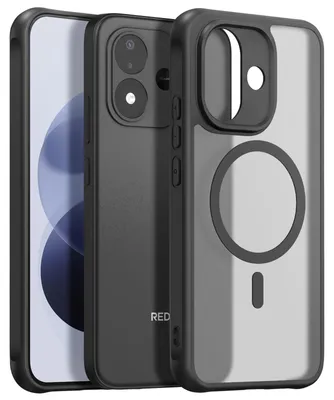 Obrázok produktu pre Avizar, puzdro MagSafe pre Redmi Note 17, matný, oleofóbny povrch, čierna/priehľadná, tmavomodrá