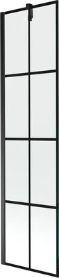 Produktbild von Mexen Next 1-Flügel-Badewannenwand 50 x 150 cm, Schwarzes Design, Schwarz - 895-050-000-00-77-70