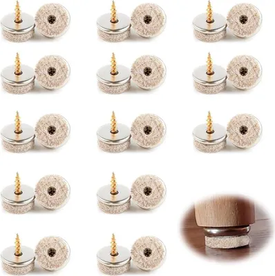 Produktbild von 40 Stück Filz-Pads - für Möbelbeine - 28 mm - Holzböden - Möbel - Gleitschienen
