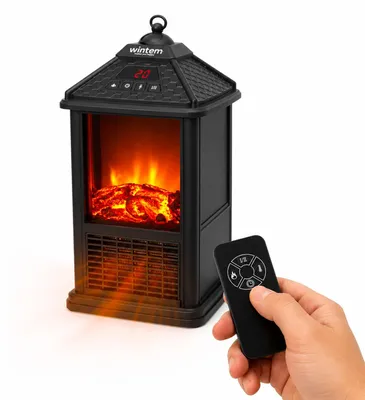 Produktbild von Avilia Elektrischer Tischkamin mit Fernbedienung 1000 W – programmierbarer Timer