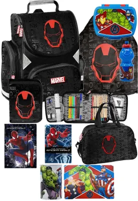 Produktbild von AVENGERS Schulranzen Set 10in1 Ranzen Federmäppchen Turnbeutel IRON MAN MARVEL