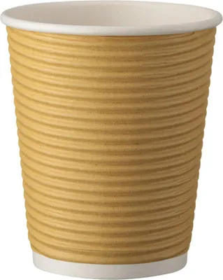 Produktbild von 50x Kaffeebecher Heißgetränkebecher doppelwandig braun Kraftpapier 200 ml (max 270ml)