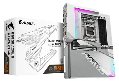 Image de Gigabyte B650E A Stealth ICE (B650,AM5,ATX,DDR5) - AMD Socket AM5 (Ryzen Zen4) - ATX (B650E A STEALTH ICE)