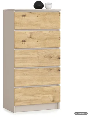 Immagine prodotto di Comò K60 Cashmere 60 cm 5 cassetti colore Rovere Artisan opaco 60x40x121 cm