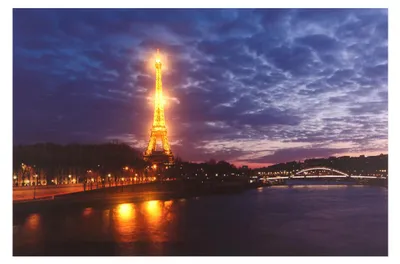 Produktbild von LED Leinwandbild 3D Wandbild m. Beleuchtung Bild 40x60cm Wanddekoration LED-Bild Paris