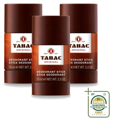 Obrázek produktu pro 3 kusy deodorantu Tabac Original, tyčinka, 75 ml – balení