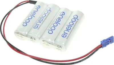 Immagine prodotto di Panasonic pacco batteria 4 AA cavo, spina NiMH eneloop serie F1x4 Graupner 4,8 V 1900 mAh (124006)