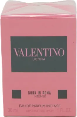 A pink box of Valentino Donna Born in Roma Intense Eau de Parfum.