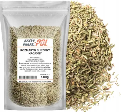 Zdjęcie produktu dla ROZMARYN 100g Suszony aromatyczny naturalny przyprawa wysoka jakość Kol-Pol