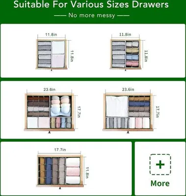 Productafbeelding van Famanu Opbergset met 12 stuks - Opvouwbare opbergboxen