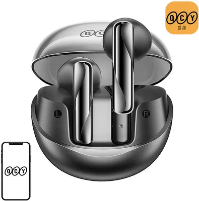 Produktbild von TWS QCY AilyBuds Clear T32 Kopfhörer (schwarz)