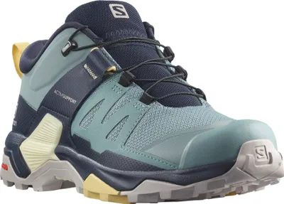 A single hiking shoe is shown against a white background.