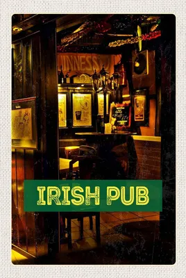 Produktbild von vianmo Holzschild 18x12 cm Irland Kneipe Irisches Pub Bier