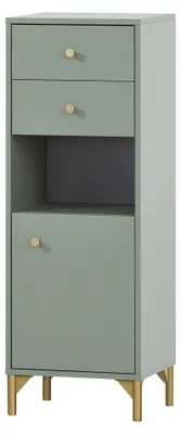 Obrázok produktu pre Kúpeľňová skrinka vysoká Möbelpartner Ando pistáciová 40,3 x 114,4 x 33,05 cm
