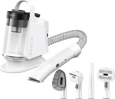 Productafbeelding van Set voor vachtverzorging / 4-in-1 stofzuiger Rojeco (wit)