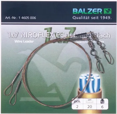 Produktbild von Balzer 1x7 Niroflex mit Wirbel 20 cm / 6 kg