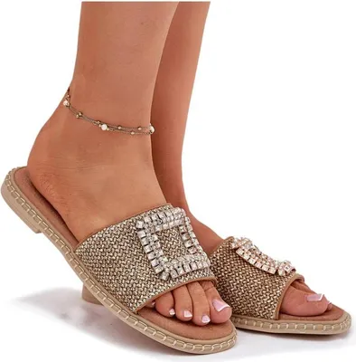 Produktbild von Damen Flache Sandalen Mit Geflecht Und Dekoration Beige Artiker 56C1337 41