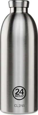 Produktbild von 24Bottles Edelstahl Trinkflasche Brushed Steel 0,85 l, auslaufsicher, für heiße und kalte Getränke