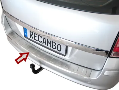 Zdjęcie produktu dla Matowa osłona zderzaka ze stali nierdzewnej do OPEL ASTRA H CARAVAN 2004-2010 | + obrzeże