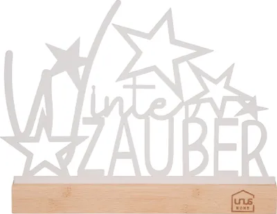 Produktbild von UNUS Deko Aufsteller "Winter Zauber" mit Sternen in weiß
