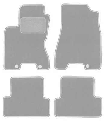 Obrázek produktu pro Velurové autokoberce pro: Nissan X-Trail II T31 2007-2014 (SUV) – sada 4 ks, šedé, na míru – Wielganizator OSLO