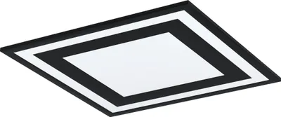 Produktbild von EGLO LED Deckenleuchte Savatarila, Deckenlampe, Wohnzimmerlampe, Küchenlampe aus Aluminium und Kunststoff, Flurlampe Decke in Schwarz, Weiß, 45 cm