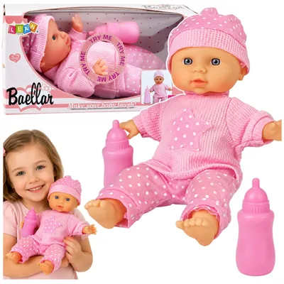 Productafbeelding van Lieve babypop met roze flesgeluiden
