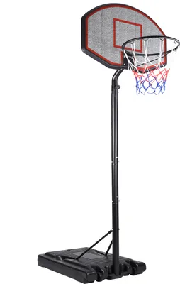 Produktbild von DEUBA® Basketballkorb Outdoor Indoor mit Ständer höhenverstellbar 205- max. 305cm rollbar 70kg Standfuß Kinder Erwachsene Basketball Hoop Stand