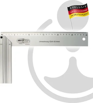 Produktbild von MASTERPROOF PROFESSIONAL Anschlagwinkel Schreinerwinkel90° - 300 mm, Aluminium