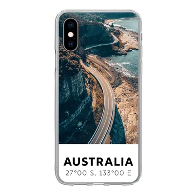 Produktbild von MuchoWow® Handyhülle Schutzhülle Hülle für iPhone X Australien - Meer - Schnellstraße - Sommer Silikon Softcase Handy Hülle - Handyhülle