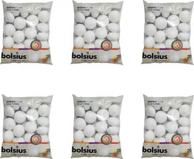 Zdjęcie produktu dla Bolsius - Świece pływające - Ø4,5 cm - 20 sztuk w opakowaniu - Biały - Opakowanie wartościowe - 120 sztuk - 6 opakowań