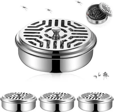 Produktbild von Mückenspiralenhalter Edelstahl 4-teilig für Garten und Camping