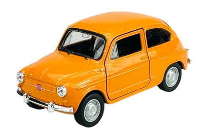 Produktbild von Welly Old Timer Fiat 600 Orange  1:34-1:39 Die Cast Metall Modell Neu im Kasten 43772