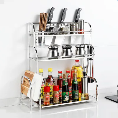 Immagine prodotto di MENGYU MY-CF001 Scaffale per spezie da banco Organizzatore di stoccaggio Scaffale in piedi Rack a 3 livelli - Tipo1 30 cm