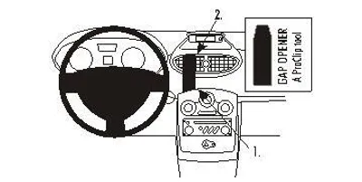 Produktbild von Brodit ProClip Fahrzeughalter 853796 - Mittelbefestigung - Renault Clio III 06-12, Renault Clio Tourer 08-12