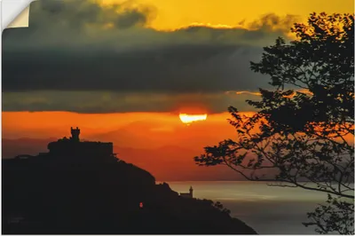 Produktbild von ARTland Wandbild, selbstklebend Sonnenuntergang San Sebastian Donostia Größe: 90x60 cm