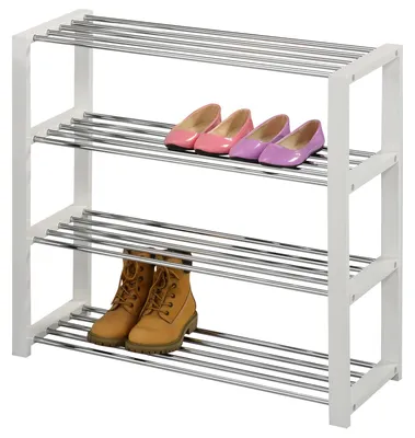 Produktbild von Schuhregal ARINA Schuhablage Schuhständer Schuhschrank Schuhbank 4 Böden in weiß