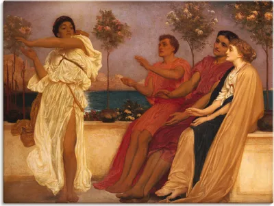 Produktbild von ARTland Leinwandbild Tanzendes griechisches Mädchen. Größe: 80x60 cm