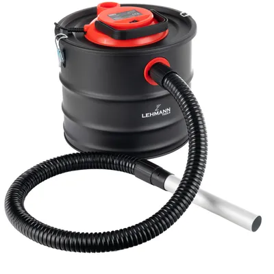 Produktbild von LEHMANN Aschesauger 18L, Metalltank, HEPA-Filter im Metallgehäuse, Blasfunktion, Kaminsauger für hohe Temperaturen, 1200W