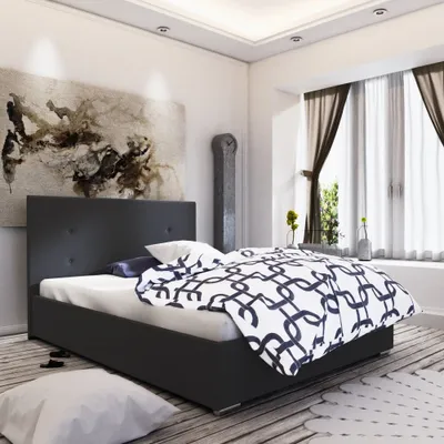 Obrázek produktu pro Manželská postel 180x200 FLEK 3 - černá