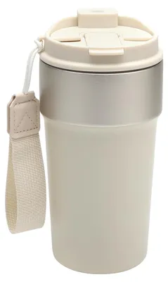 Produktbild von Isolierbecher 500 ml, Edelstahl, mit Trinktülle und Strohhalm