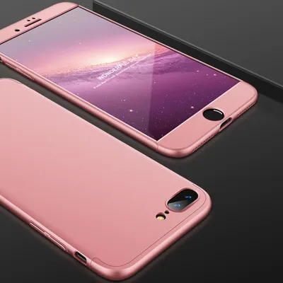 Produktbild von Apple iPhone 7 Plus 3in1 Full Body 360 Case Rosegold