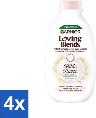 Productafbeelding van Garnier Loving Blends Milde Haverschampoo 300 ml - Voordeelverpakking - 4 stuks