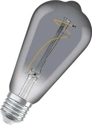 Produktbild von OSRAM Vintage 1906 LED CLASSIC A, Globe 3.4W 818 Rauchglas E27 Lampe 100lm 1800K warmweiss wie 10W 4099854091353