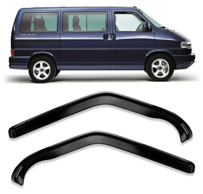 Productafbeelding van Winddeflectoren, zwart, 1 paar, voor VW T4, modeljaren 1990-2003